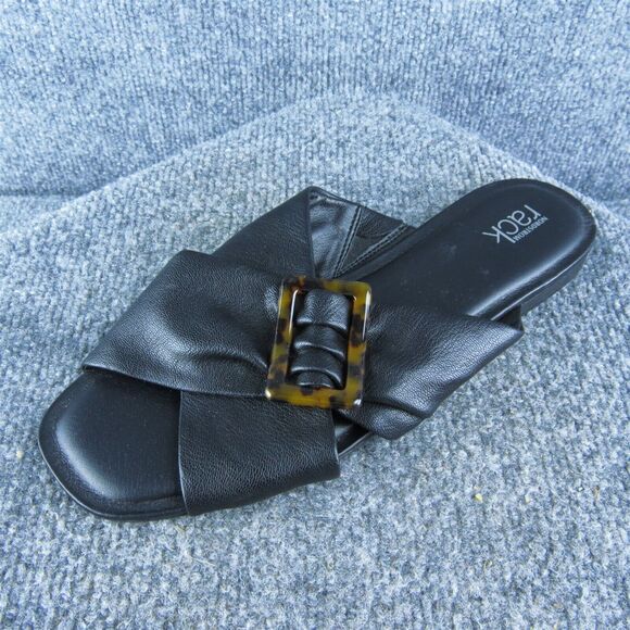 Nordstrom Rack Cadence Women Slide Sandal Shoes Size‎ 8.5 Medium Black Synthetic - Picture 1 of 10